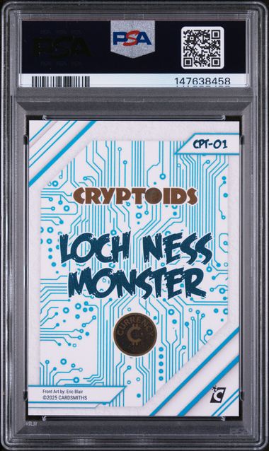 2025 Cardsmiths Galactic Cryptoids Loch Ness Monster PSA 9 CPT-01