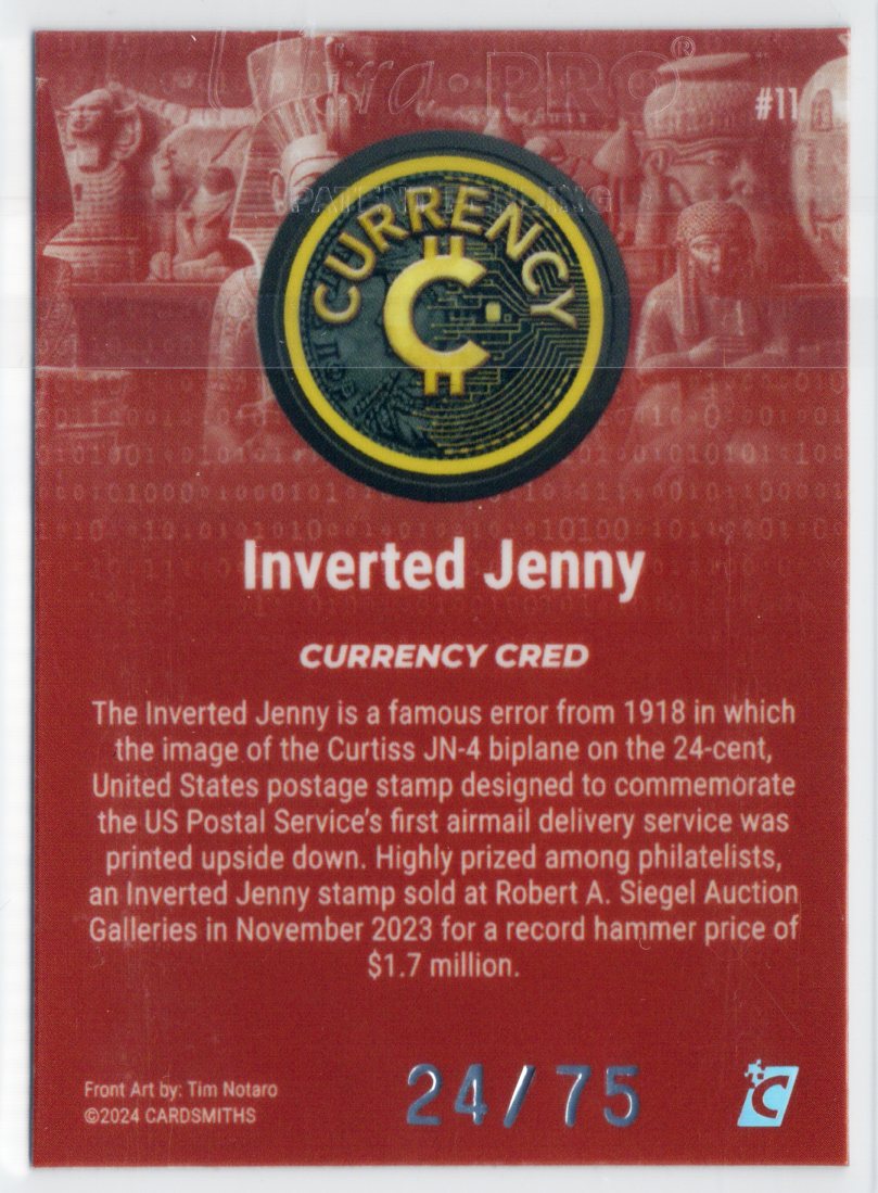Cardsmiths Series 4 – Inverted Jenny #11 – Garnet 24/75