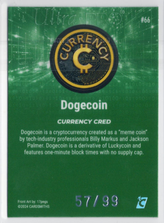 Cardsmiths Series 4 – Dogecoin #66 – Emerald 57/99