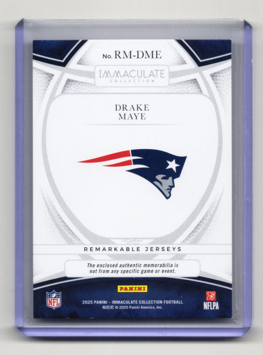 2025 Panini Immaculate Collection – Drake Maye – Remarkable Jerseys 08/10