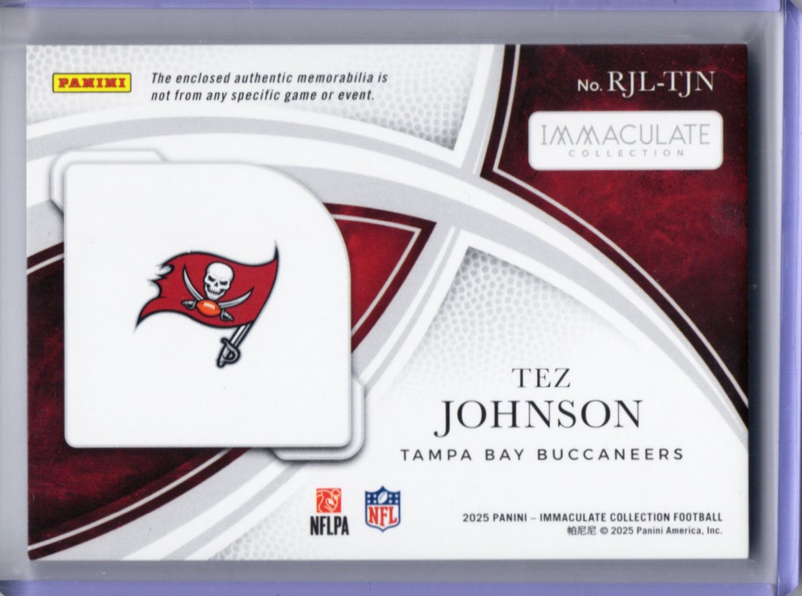 2025 Panini Immaculate Collection – Tez Johnson – Rookie Jacket Logos 13/15