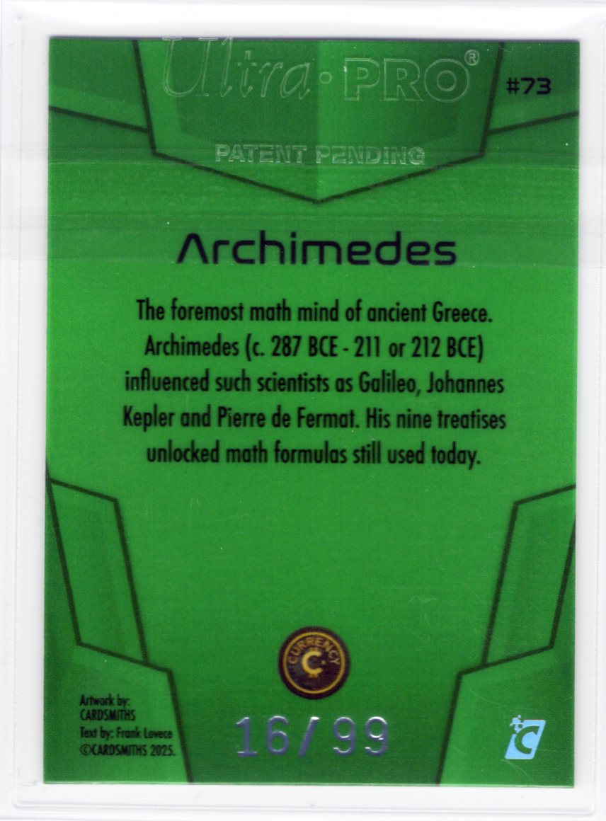 Cardsmiths Space – Galactic Edition – Archimedes #73 – Emerald 16/99