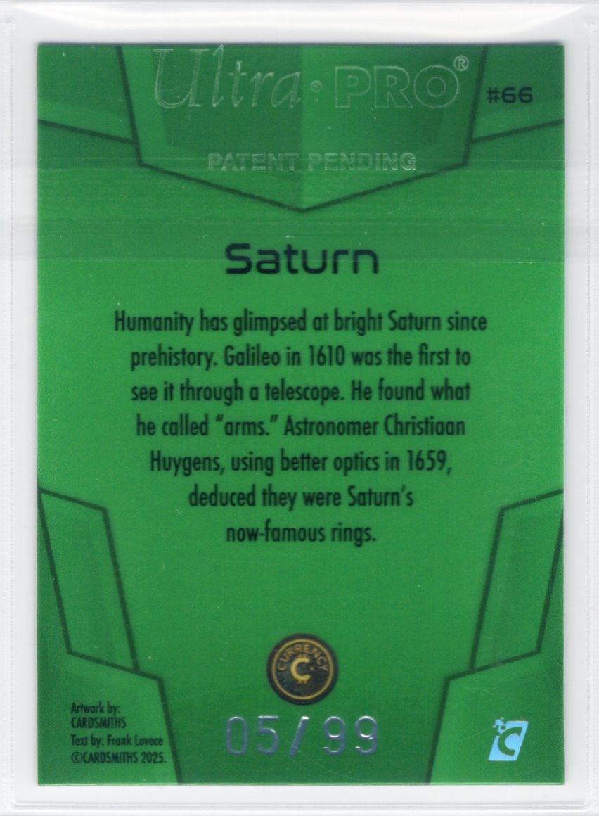 Cardsmiths Space – Galactic Edition – Saturn #66 – Emerald 05/99