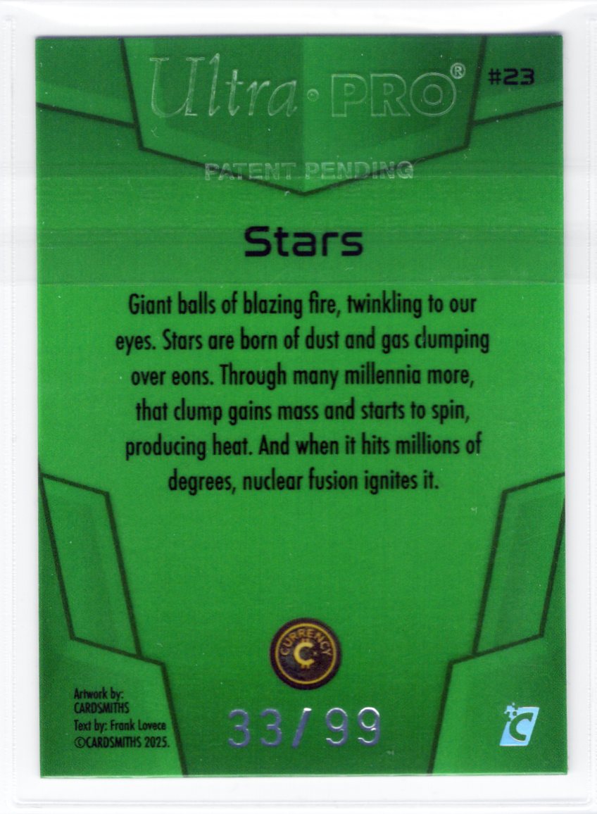Cardsmiths Space – Galactic Edition – Stars #23 – Emerald 33/99