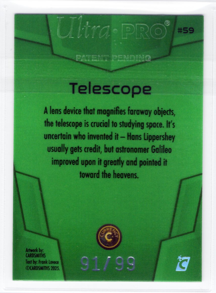 Cardsmiths Space – Galactic Edition – Telescope #59 – Emerald 91/99
