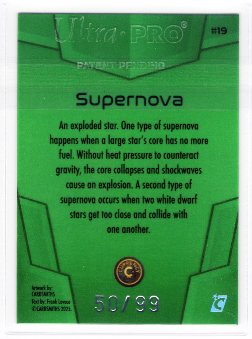 Cardsmiths Space – Galactic Edition – Supernova #19 – Emerald 50/99
