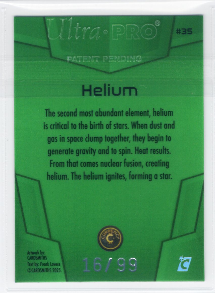 Cardsmiths Space – Galactic Edition – Helium #35 – Emerald 16/99