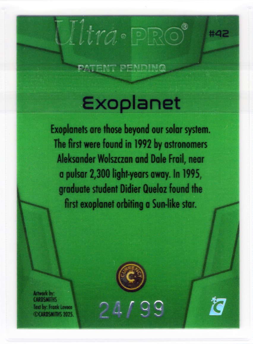 Cardsmiths Space – Galactic Edition – Exoplanet #42 – Emerald 24/99
