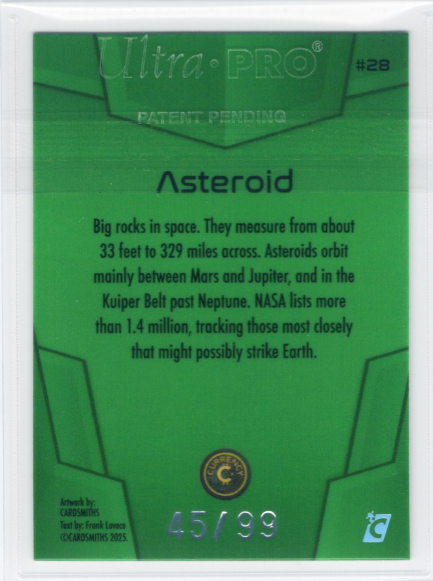 Cardsmiths Space – Galactic Edition – Asteroid #28 – Emerald 45/99