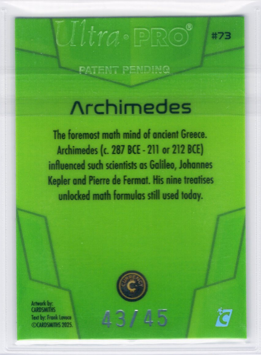 Cardsmiths Space – Galactic Edition – Archimedes #73 – Jade 043/45