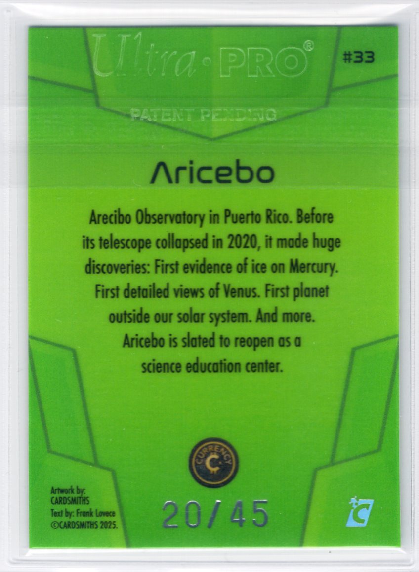 Cardsmiths Space – Galactic Edition – Arecibo #33 – Jade 20/45