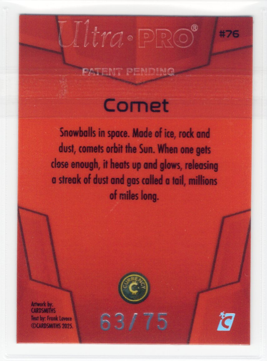 Cardsmiths Space – Galactic Edition – Comet #76 – Garnet 63/75