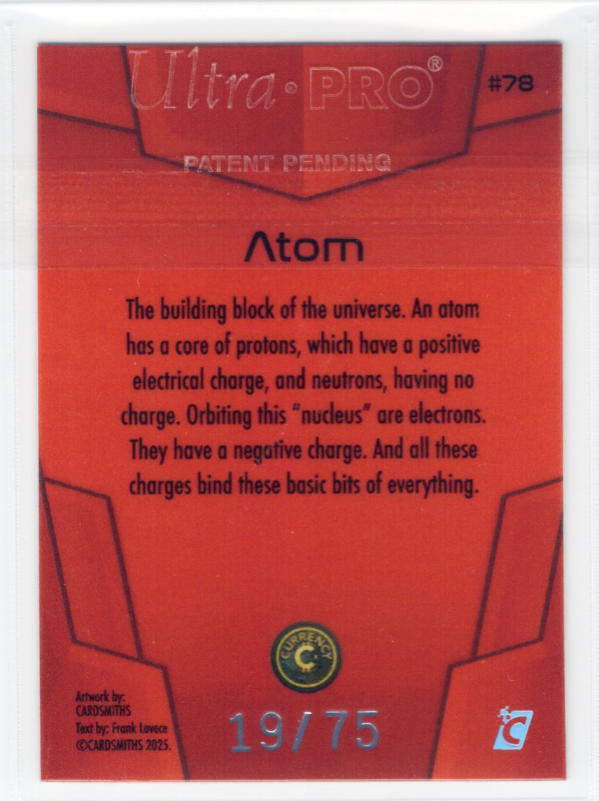 Cardsmiths Space – Galactic Edition – Atom #78 – Garnet 19/75