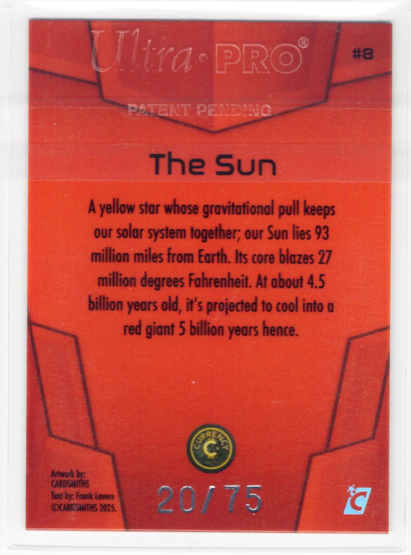 Cardsmiths Space – Galactic Edition – The Sun #8 – Garnet 20/75