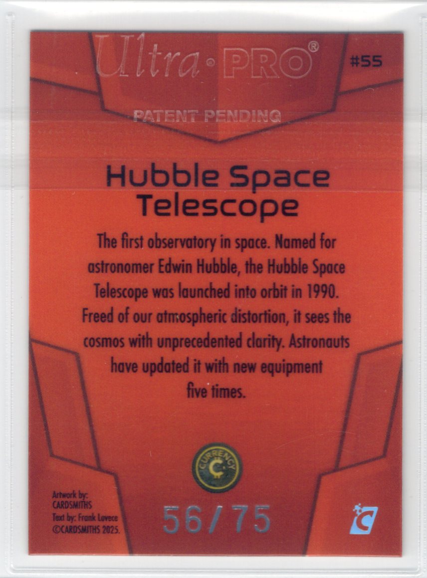 Cardsmiths Space – Galactic Edition – Hubble Space Telescope #55 – Garnet 56/75