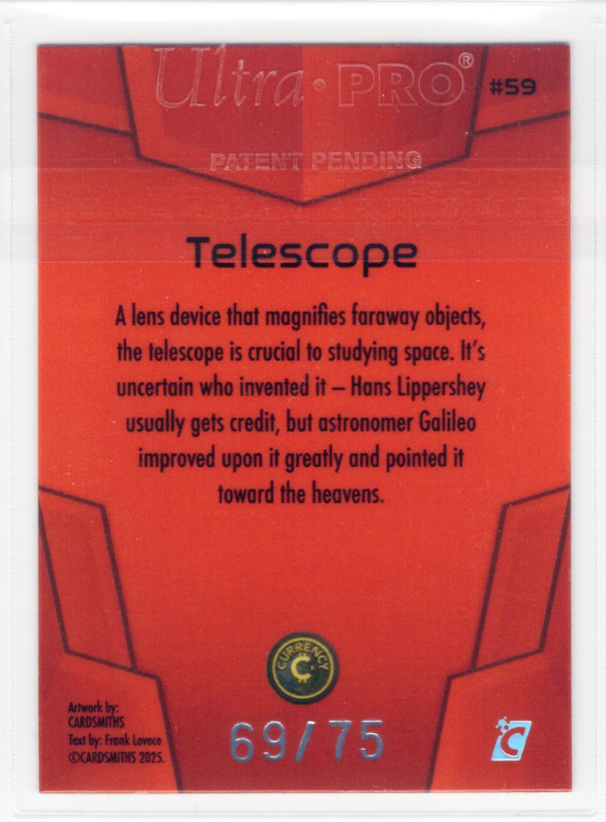 Cardsmiths Space – Galactic Edition – Telescope #59 – Garnet 69/75