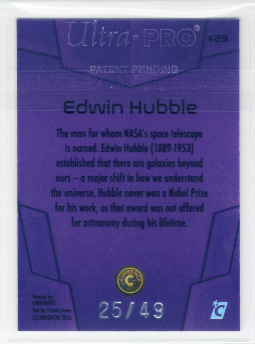 Cardsmiths Space – Galactic Edition – Edwin Hubble #29 – Amethyst 25/49