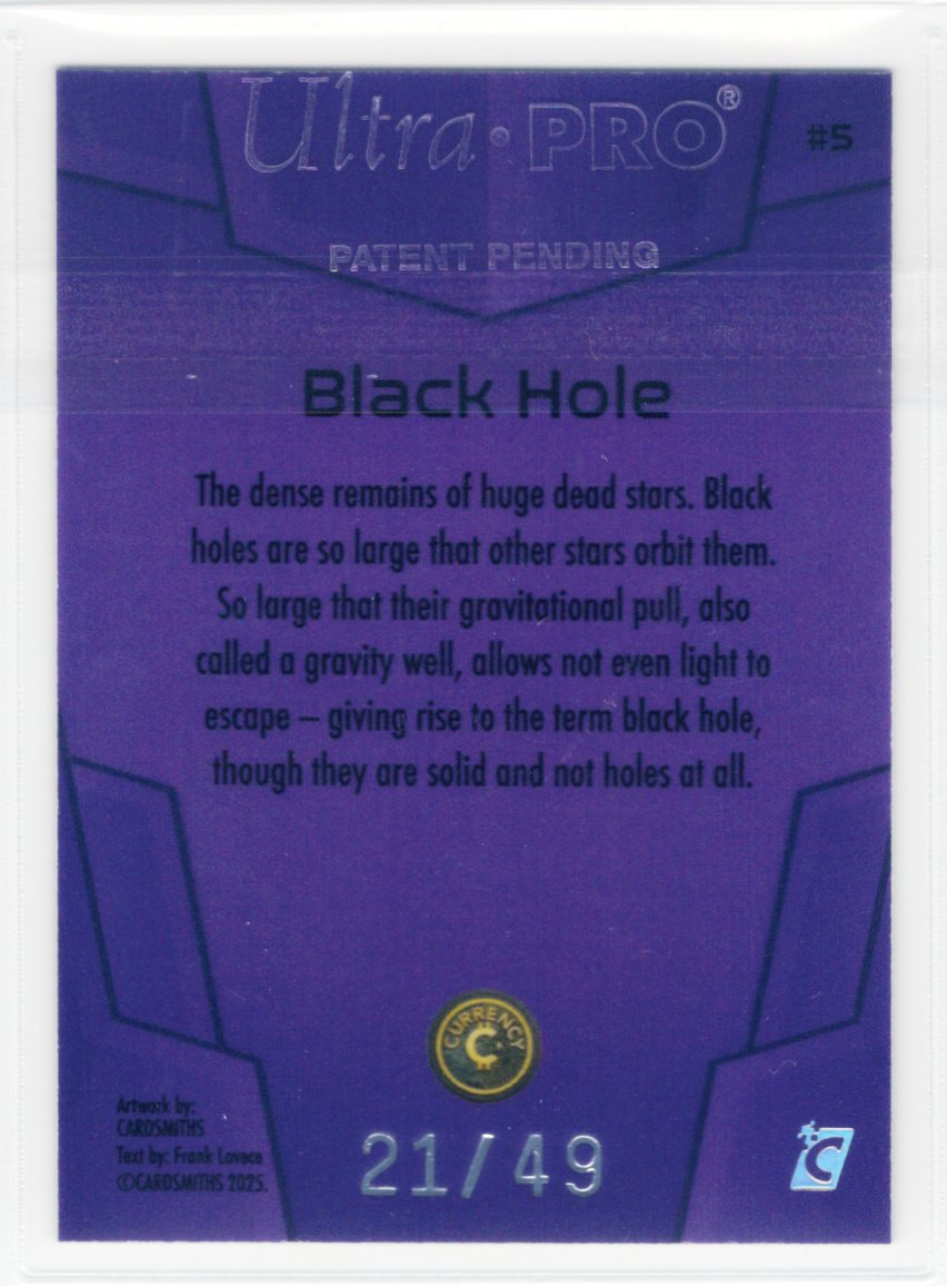 Cardsmiths Space – Galactic Edition – Black Hole #5 – Amethyst 21/49