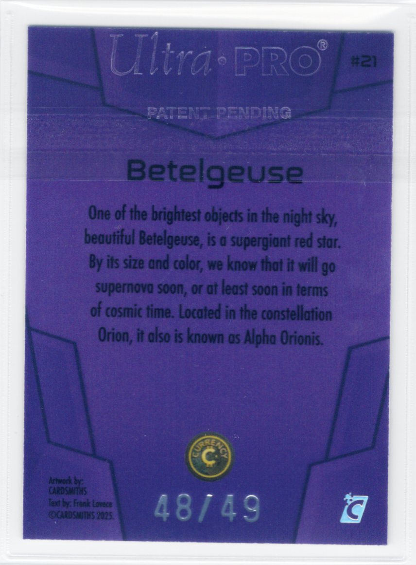 Cardsmiths Space – Galactic Edition – Betelgeuse #21 – Amethyst 48/49