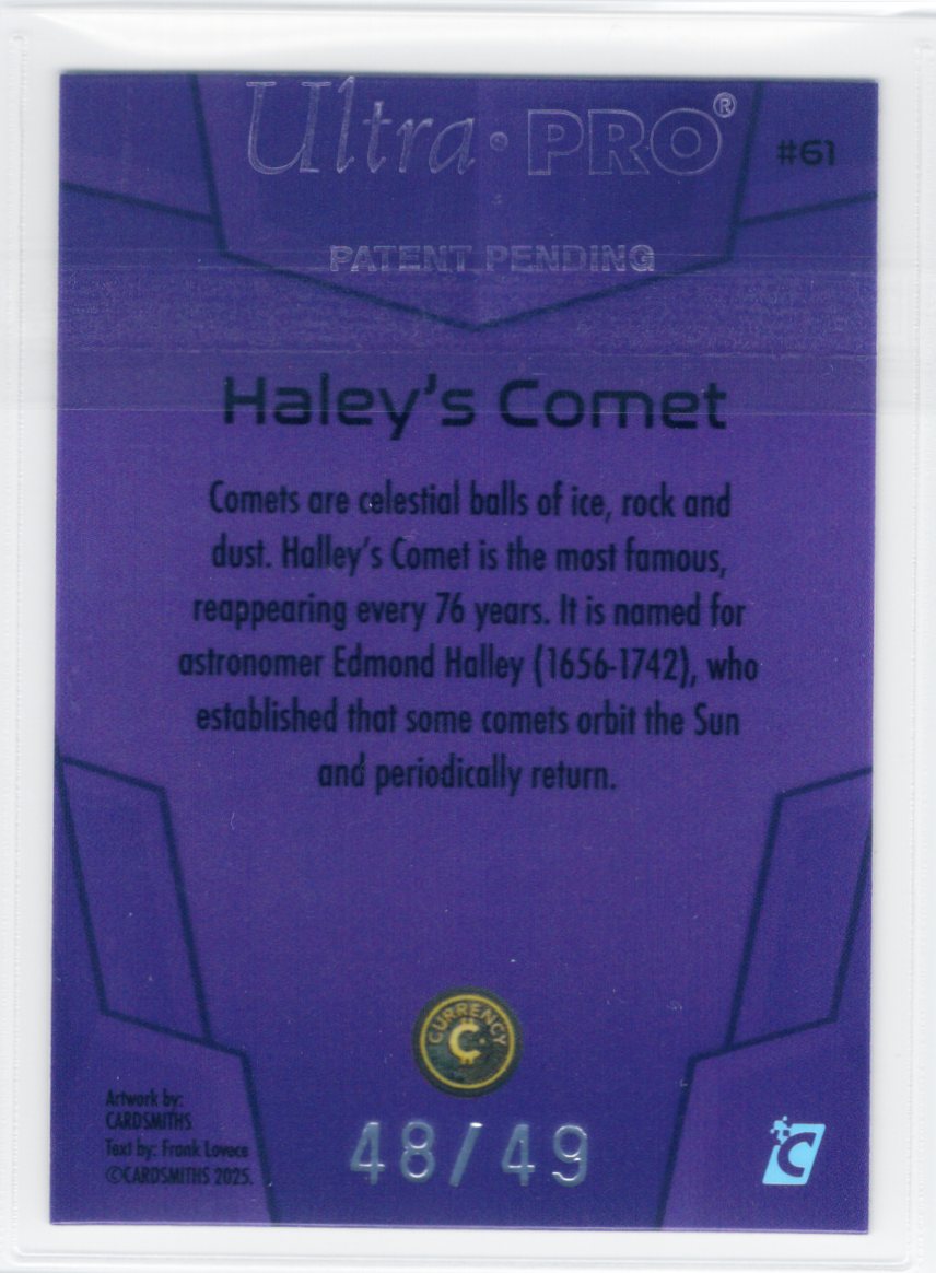 Cardsmiths Space – Galactic Edition – Halley’s Comet #61 – Amethyst 48/49