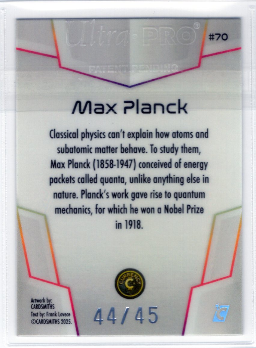 Cardsmiths Space – Galactic Edition – Max Planck #70 – Opal 44/45