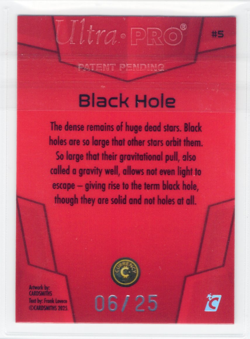 Cardsmiths Space – Galactic Edition – Black Hole #5 – Ruby 06/25