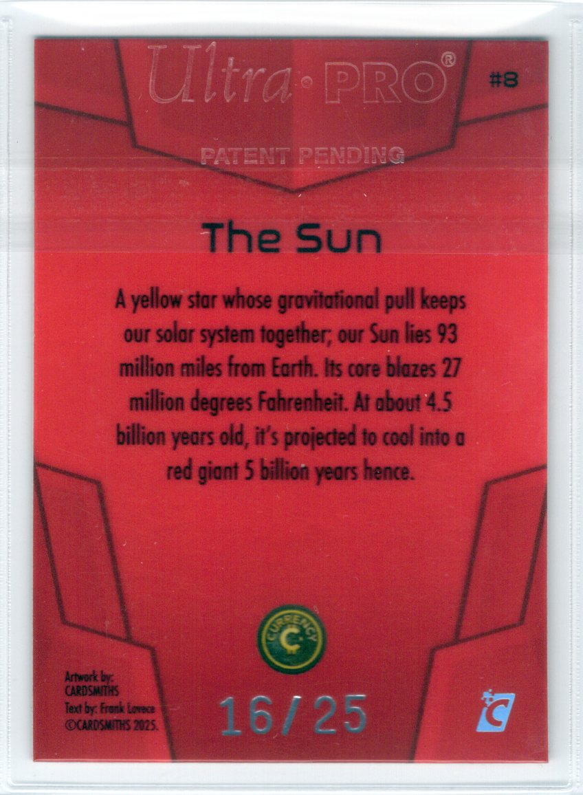Cardsmiths Space – Galactic Edition – The Sun #8 – Ruby 16/25