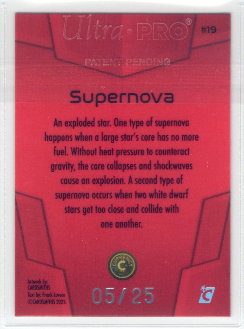 Cardsmiths Space – Galactic Edition – Supernova #19 – Ruby 05/25