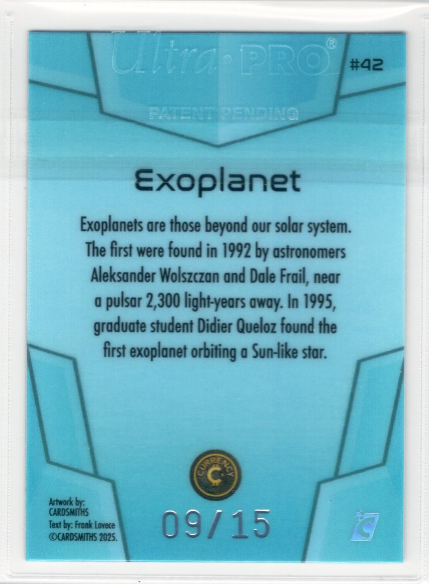 Cardsmiths Space – Galactic Edition – Exoplanet #42 – Aquamarine 09/15