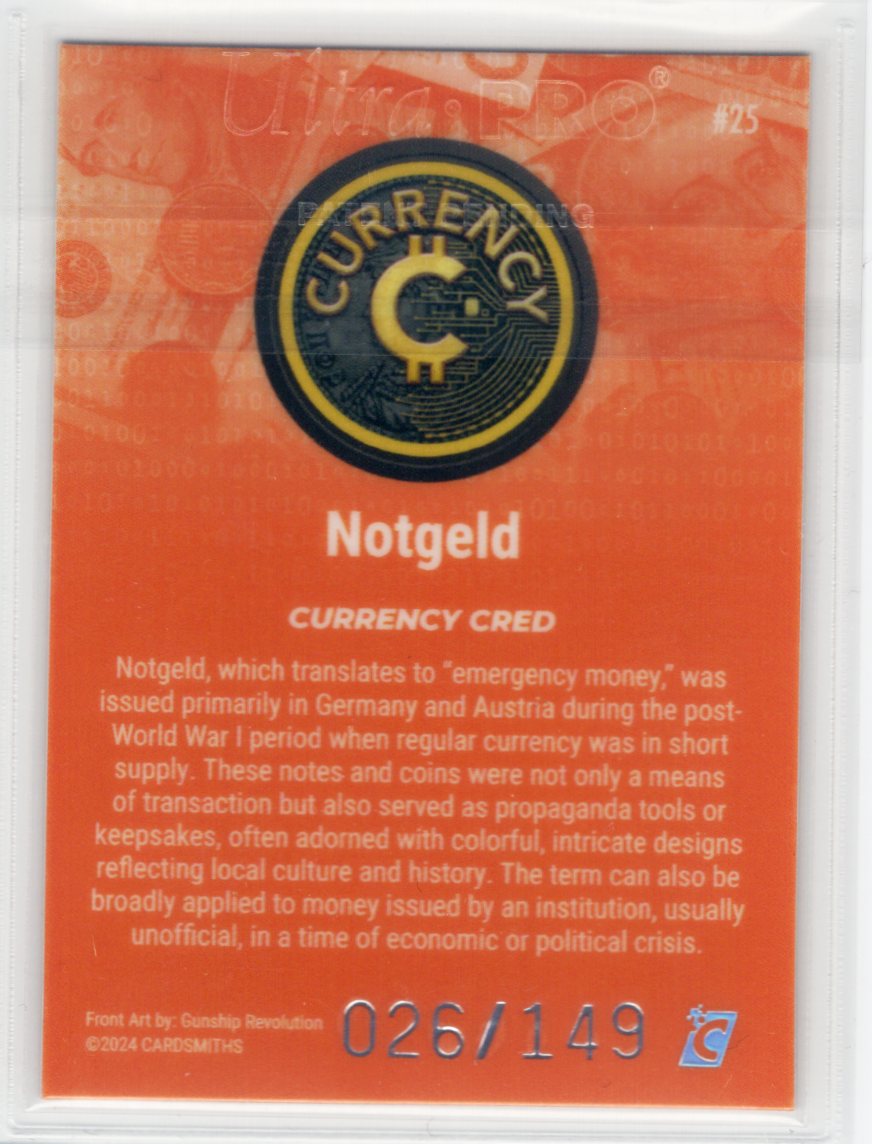 Cardsmiths Series 4 – Notgeld #25 – Beryl 026/149