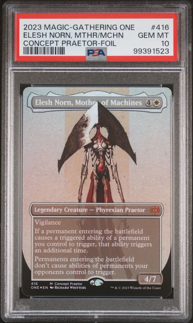 Elesh Norn, Mother of Machines #416 (Foil) - MTG Phyrexia (ONE) - PSA 10
