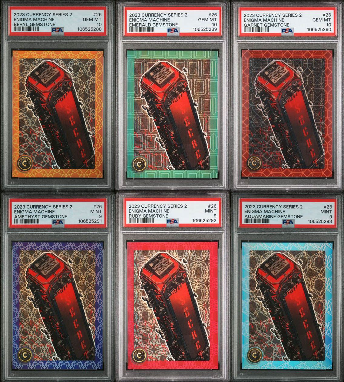 Currency Series 2 – Enigma Machine #26 Gemstone Mini Bow (PSA Sequential Pop 1s)