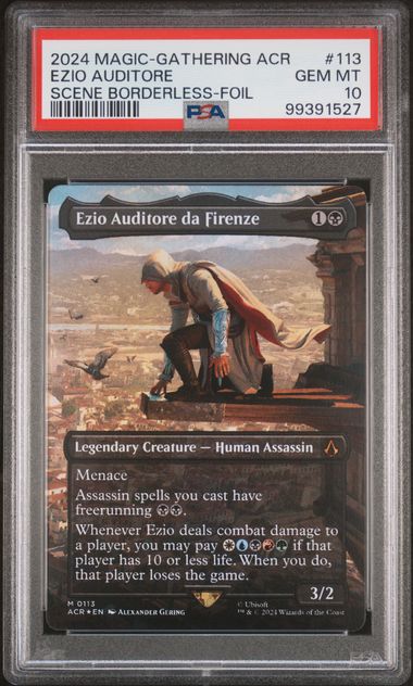 Ezio Auditore da Firenze #113 (Borderless Foil) - MTG Assassin's Creed (ACR) - PSA 10