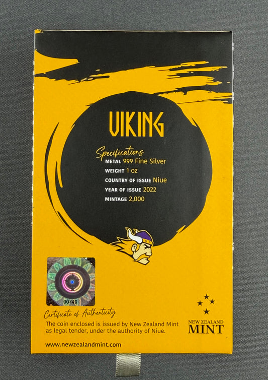 2022 Niue Viking – 1 oz .999 Fine Silver Chibi Coin – New Zealand Mint