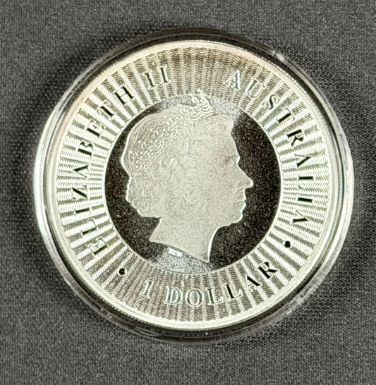 2016 Australian Kangaroo – 1 oz .9999 Fine Silver – Perth Mint – $1