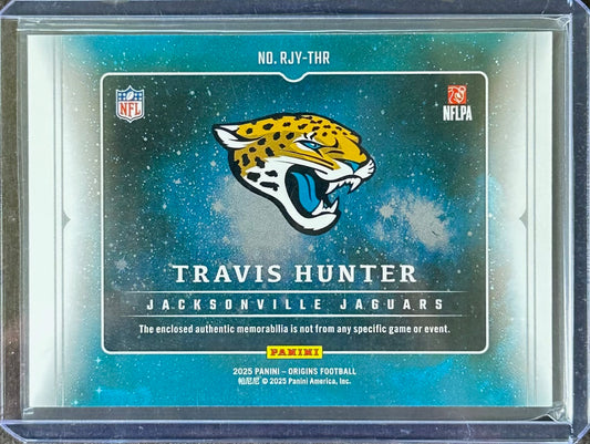 2025 Panini Origins – Travis Hunter #RJY-THR – Rookie Jumbo Patch 06/25