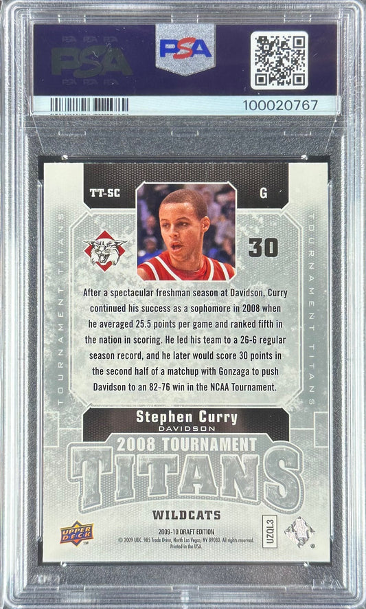 2009 Upper Deck Draft Edition – Stephen Curry Tournament Titans #TT-SC – PSA 9 (100020767)