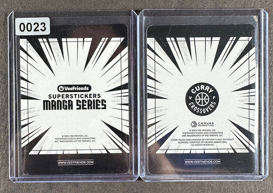 VeeFriends Super Stickers – Driven Dragon 2-Card Bundle – Manga Clouds /399 + Curry Crossover