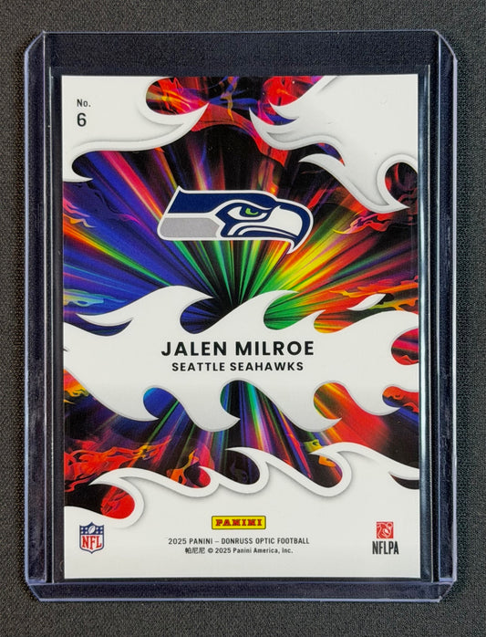 2025 Donruss Optic Jalen Milroe Light It Up Rookie RC Insert #6 – Seahawks