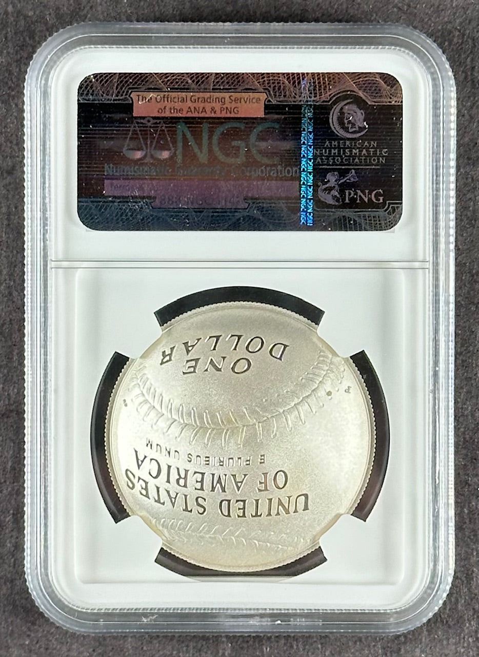 2014-P Baseball Hall of Fame Silver Dollar – NGC PF69 Ultra Cameo