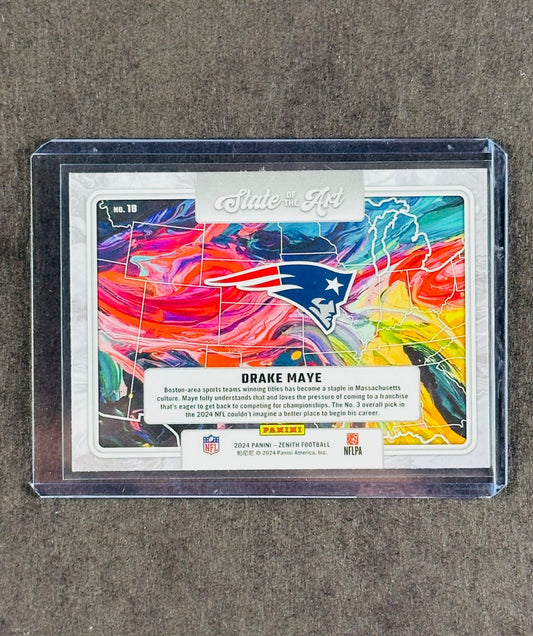 2024 Panini Zenith State of the Art Drake Maye Rookie Insert #18 – New England Patriots