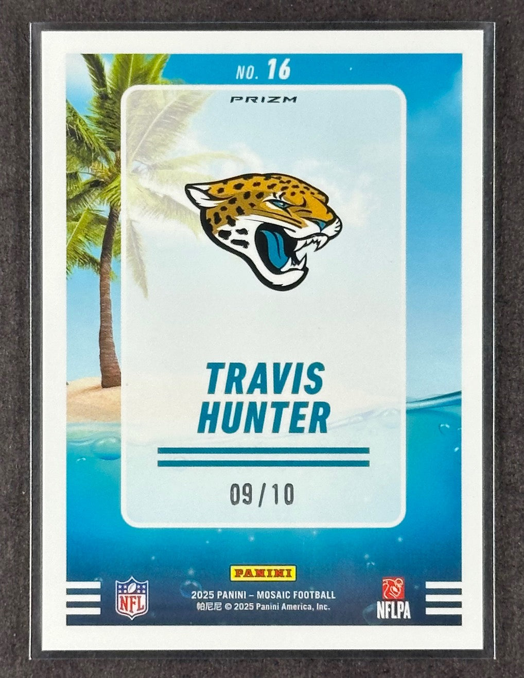 2025 Panini Mosaic Splash! Travis Hunter RC Gold Prizm 09/10 Jaguars 🔥 SSP Rookie
