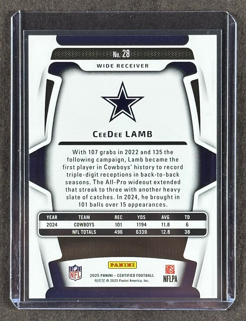 2025 Panini Certified CeeDee Lamb Mirror Green /15 Cowboys 🔥 SP Veteran WR