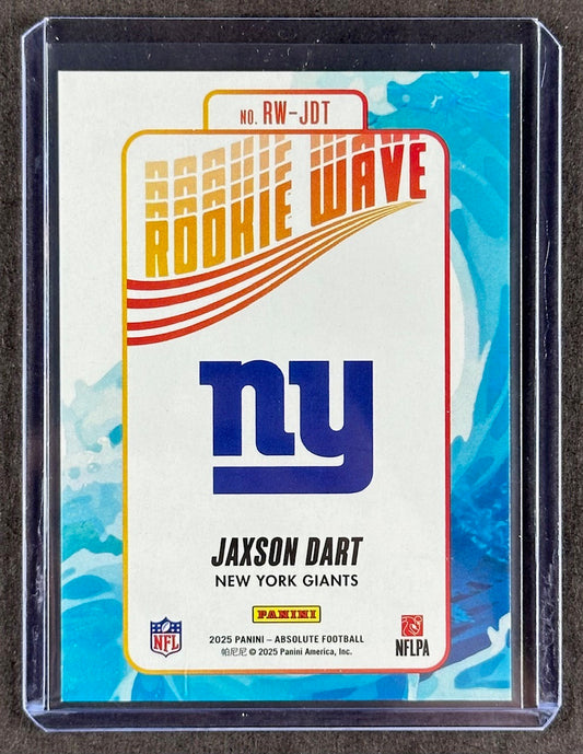2025 Panini Absolute Rookie Wave Jaxson Dart RC Spectrum Blue /50 Giants SP