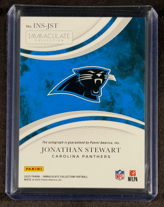 2025 Panini Immaculate Jonathan Stewart Immaculate Numbers Auto /99 Panthers