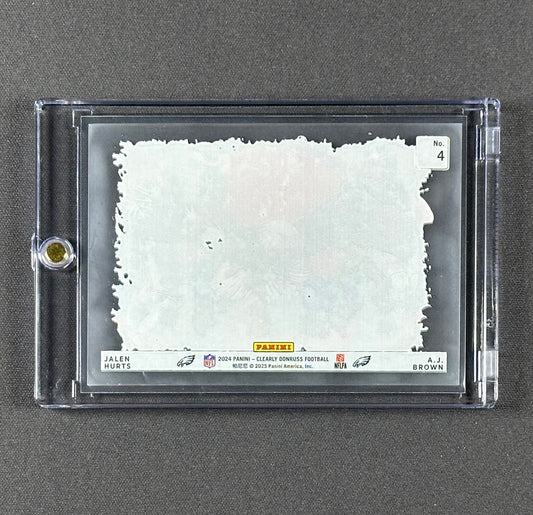 2024 Panini Clearly Donruss Downtown – Jalen Hurts & A.J. Brown – Philadelphia Eagles
