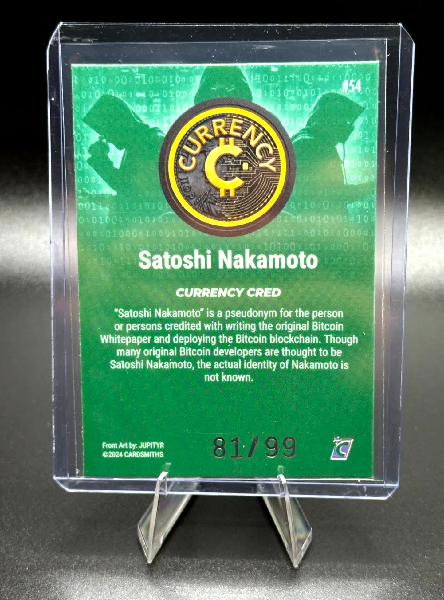 Cardsmiths Series 4 - Satoshi Nakamoto #54 - Emerald 81/99