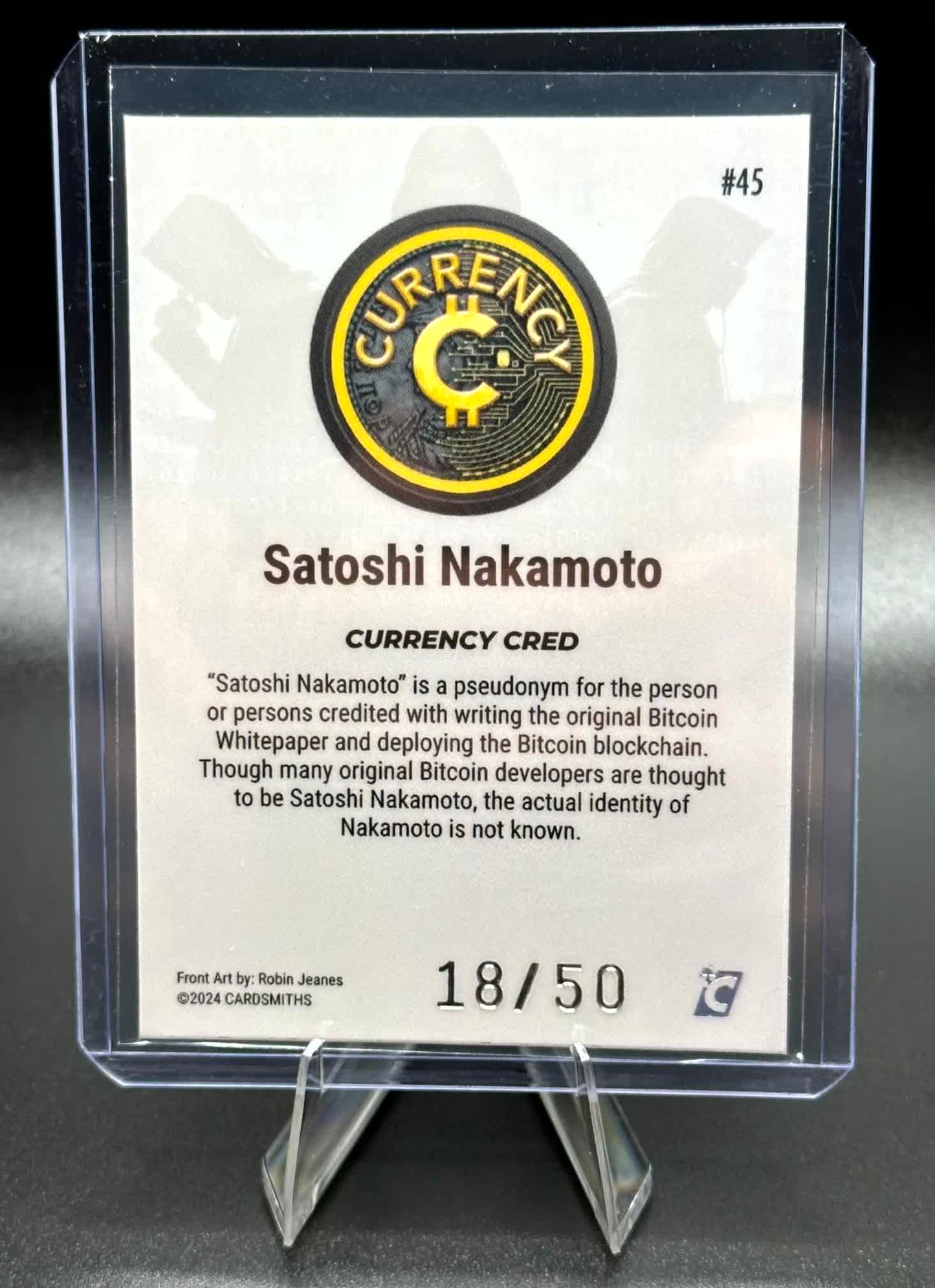 Cardsmiths Series 4 - Satoshi Nakamoto #45 - Silver 18/50