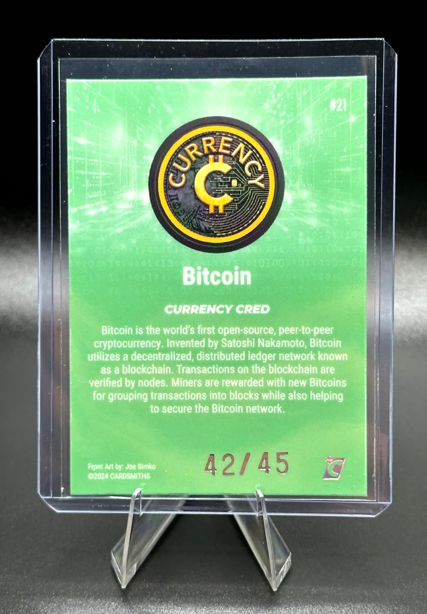 Cardsmiths Series 4 - Bitcoin #21 - GI BIT - Jade 42/45
