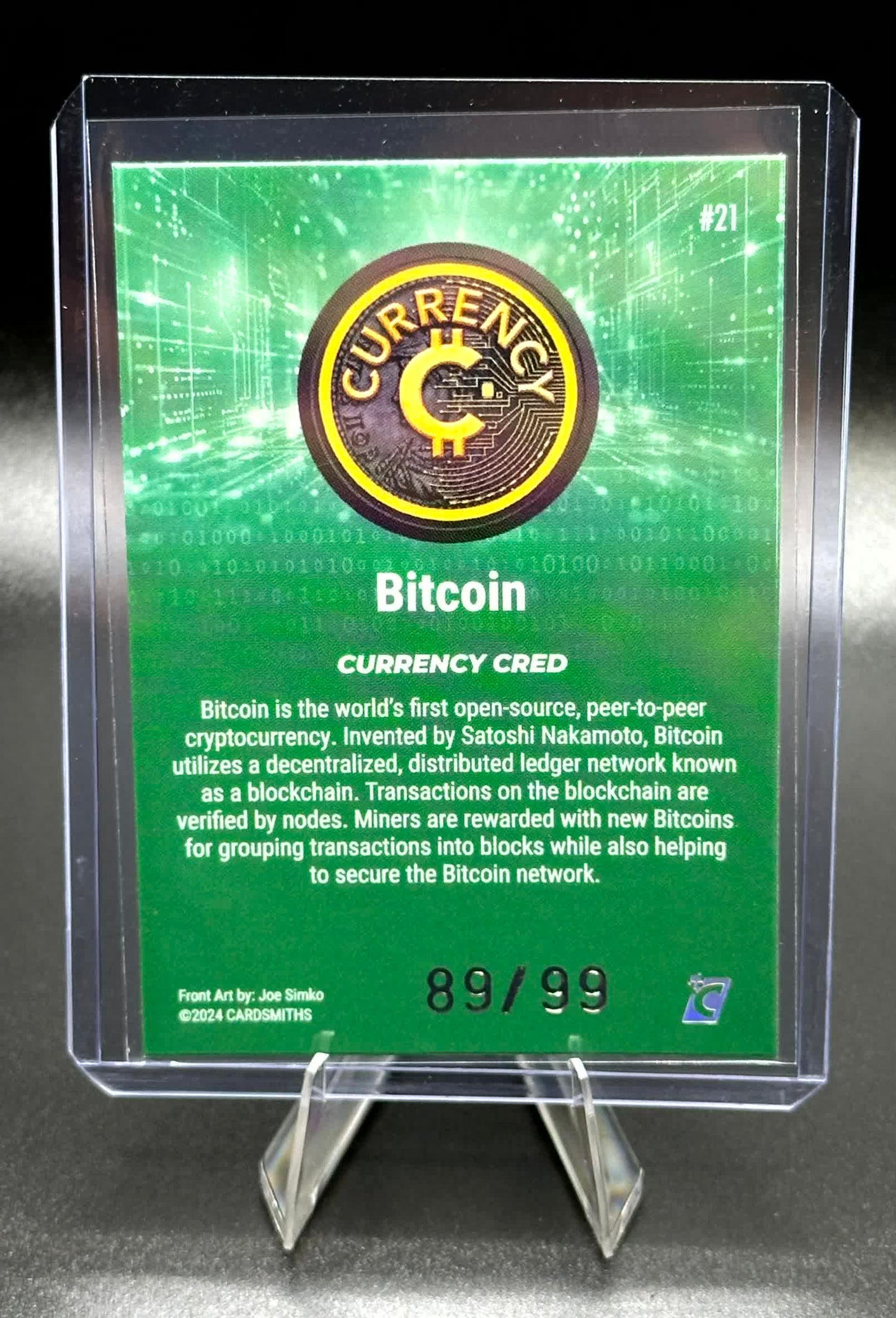 Cardsmiths Series 4 - Bitcoin #21 - GI BIT - Emerald 89/99